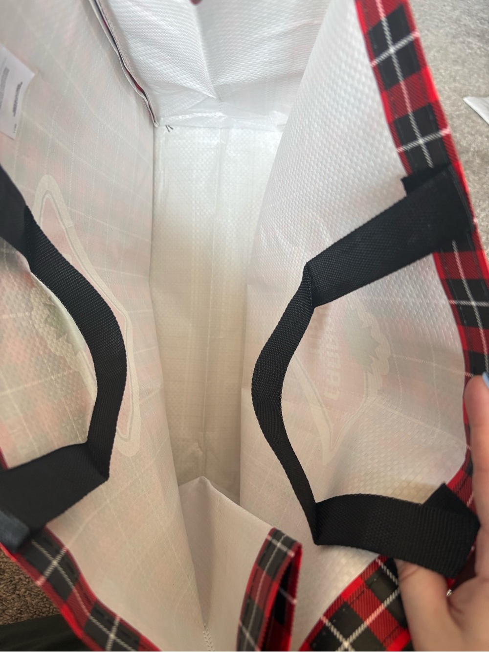 Canadian Tire Plaid Bag - Picture 3 of 3